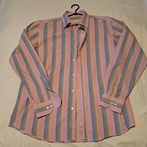 Bugatchi Uomo Men's XL striped shirt EUC